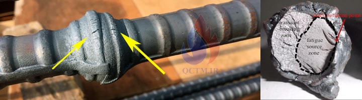 ترک تست التراسونیک جوش فورجینگ سر به سر میلگرد